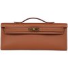 Hermès Kelly Cut Clutch Gold Swift GHW
