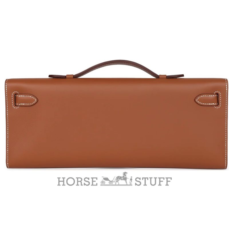 Hermès Kelly Cut Clutch Gold Swift GHW