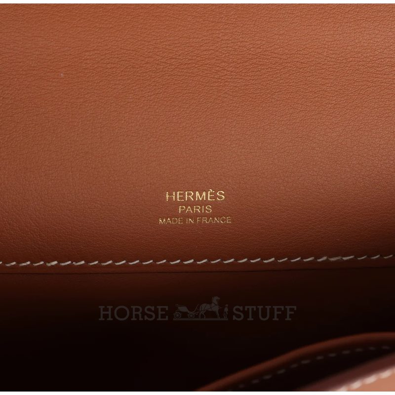 Hermès Kelly Cut Clutch Gold Swift GHW
