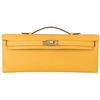 Hermès Kelly Cut Clutch Jaune Ambre Swift GHW