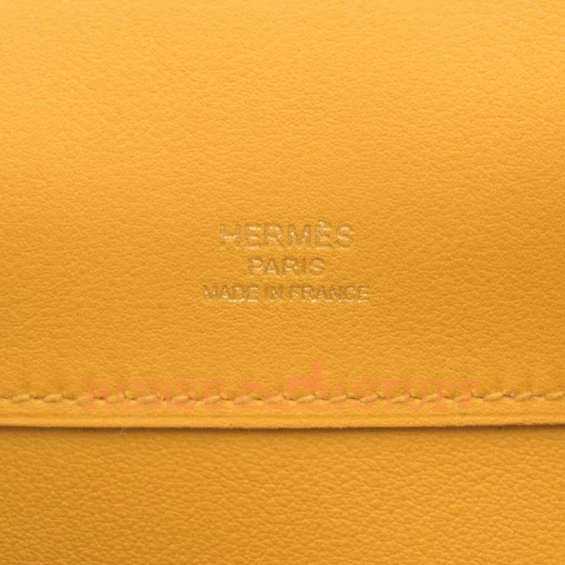 Hermès Kelly Cut Clutch Jaune Ambre Swift GHW