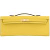 Hermès Kelly Cut Clutch Lime Swift GHW