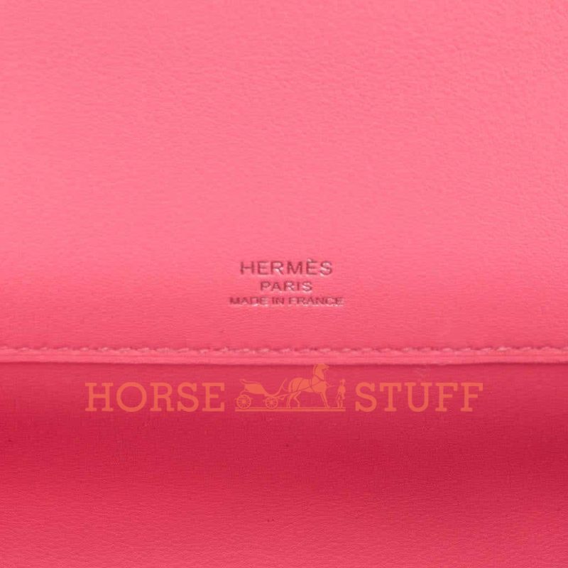 Hermès Kelly Cut Clutch Rose Azalee Swift PHW