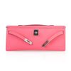 Hermès Kelly Cut Clutch Rose Azalee Swift PHW