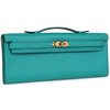 Hermès Kelly Cut Clutch Vert Verone Swift GHW