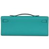 Hermès Kelly Cut Clutch Vert Verone Swift GHW