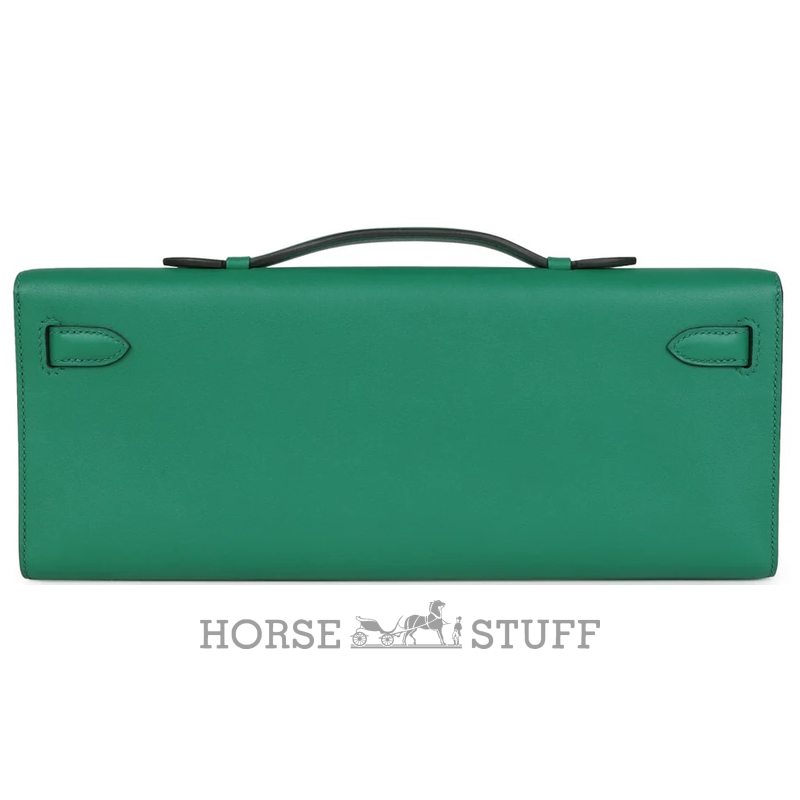 Hermès Kelly Cut Clutch Vert Vertigo Swift PHW