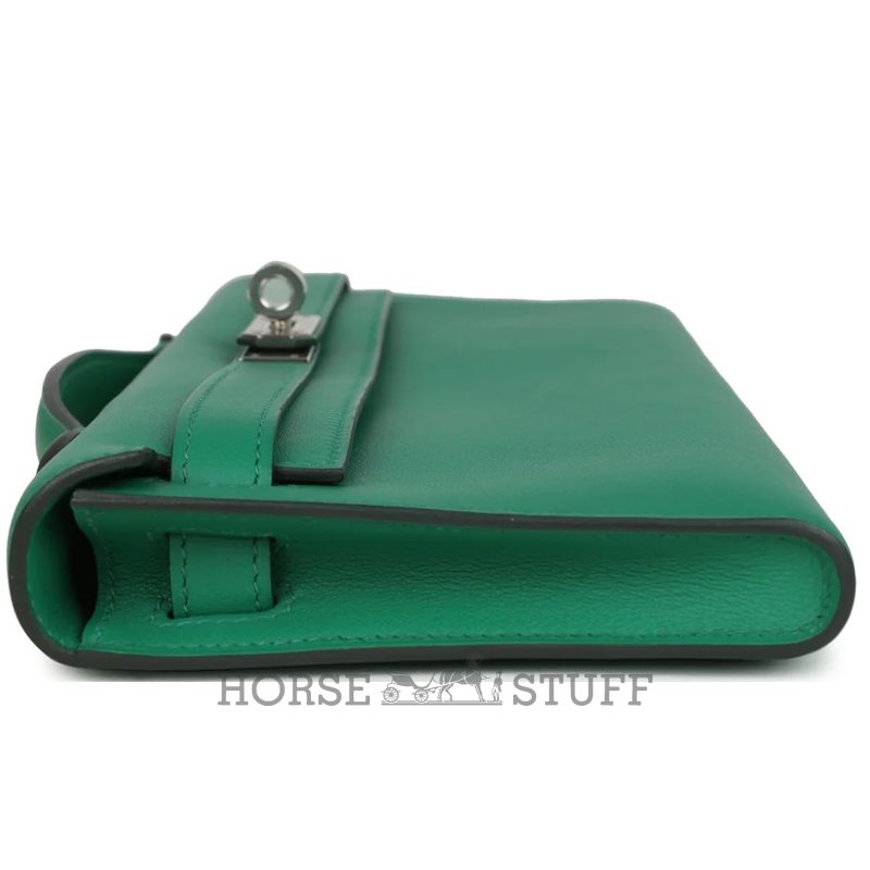 Hermès Kelly Cut Clutch Vert Vertigo Swift PHW