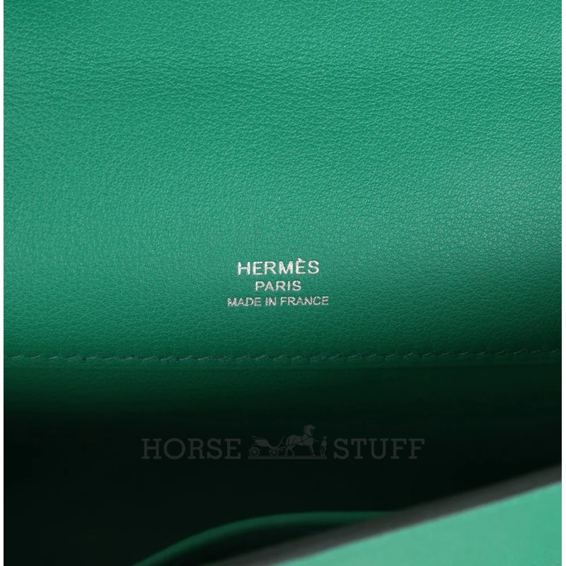 Hermès Kelly Cut Clutch Vert Vertigo Swift PHW