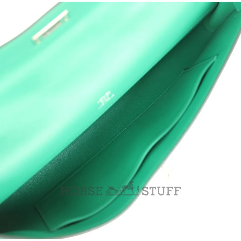Hermès Kelly Cut Clutch Vert Vertigo Swift PHW