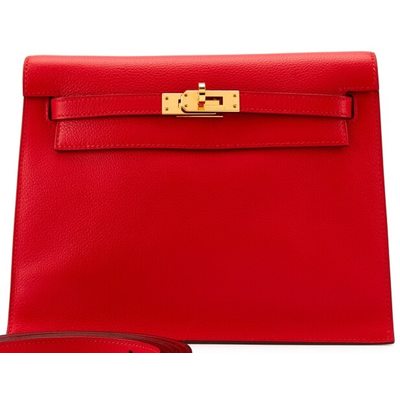 Hermès Kelly Danse II Rouge de Coeur Evercolor GHW