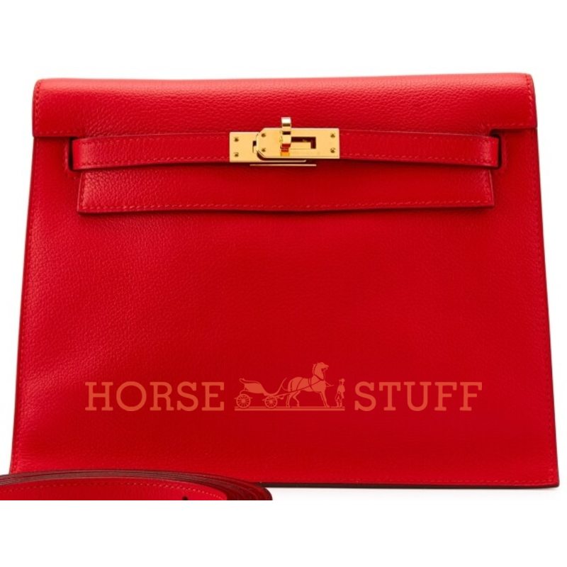 Hermès Kelly Danse II Rouge de Coeur Evercolor GHW