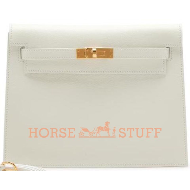 Hermès Kelly Danse II White Evercolor GHW