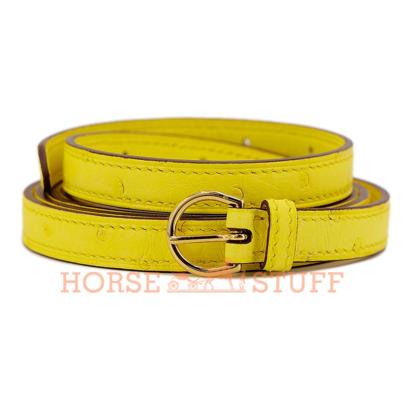 Hermès Kelly Danse II Jaune Citron Ostrich GHW