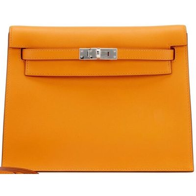 Hermès Kelly Danse II Apricot Swift PHW