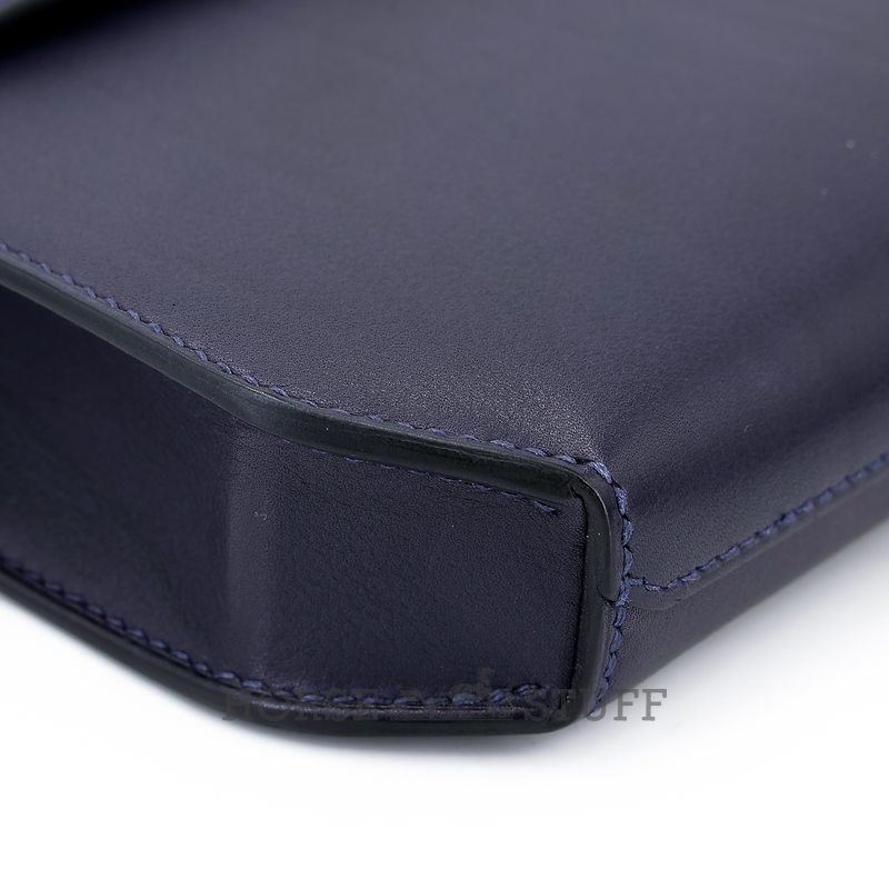 Hermès Kelly Depeches 25 Pouch Blue Nuit Evergrain GHW