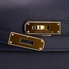 Hermès Kelly Depeches 25 Pouch Blue Nuit Evergrain GHW