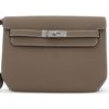 Hermès Kelly Depeches 25 Pouch Etoupe Togo PHW