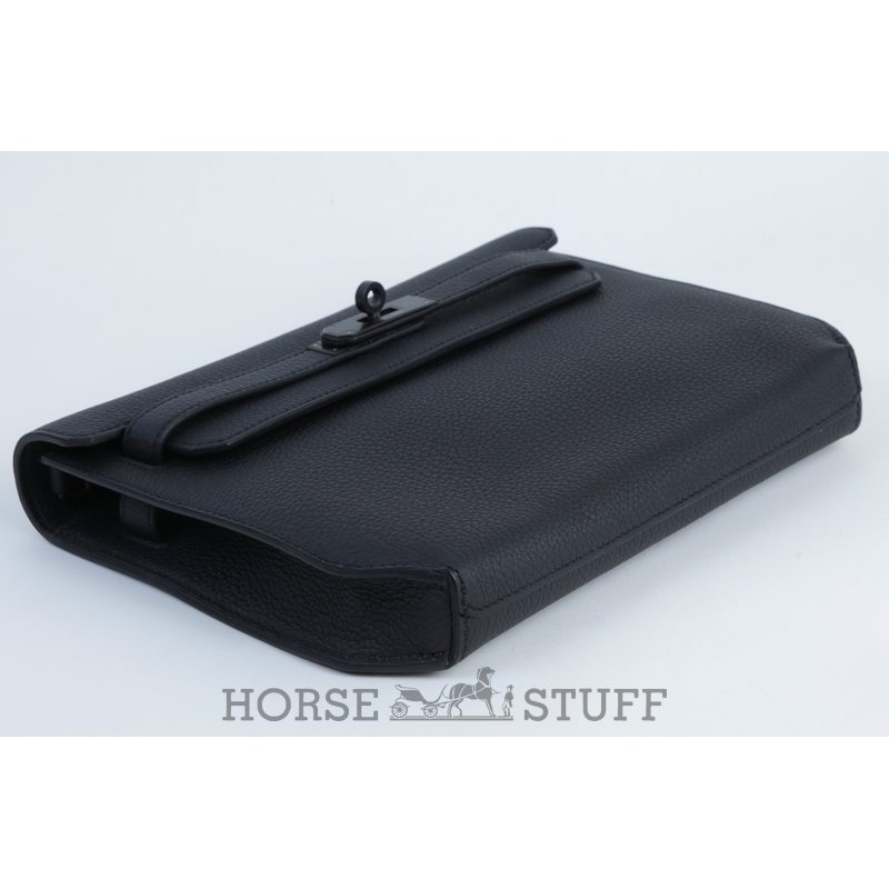 Hermès Kelly Depeches 25 Pouch So Black Togo PVD ( Black Hardware )
