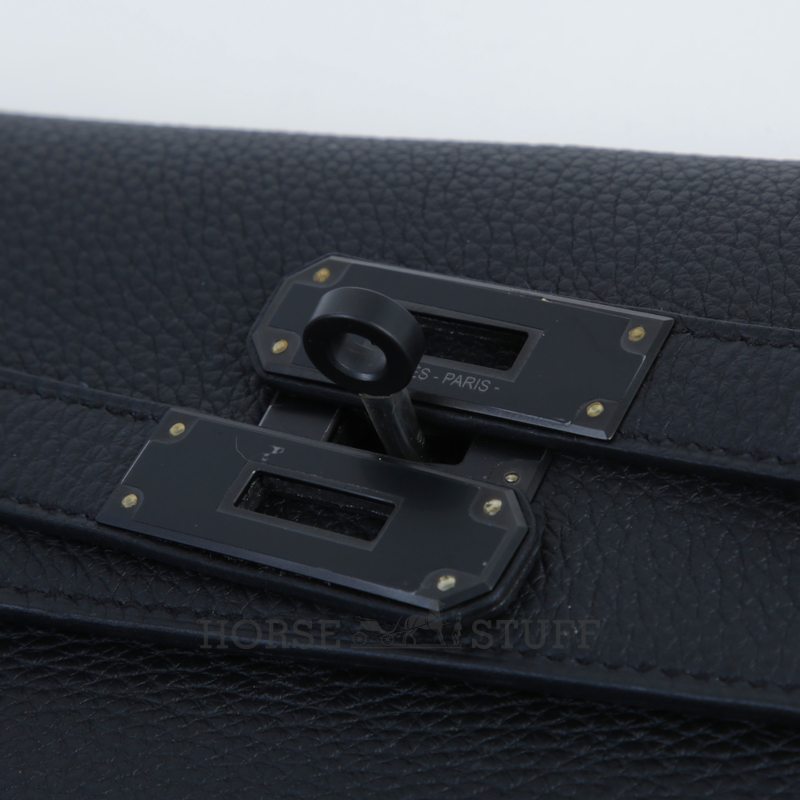 Hermès Kelly Depeches 25 Pouch So Black Togo PVD ( Black Hardware )