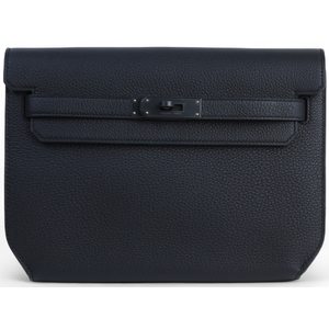Hermès Kelly Depeches 25 Pouch So Black Togo PVD ( Black Hardware )