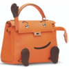 Hermès Limited Edition Super Rare Kelly Doll Quelle Idole Orange / Ebene Epsom PHW