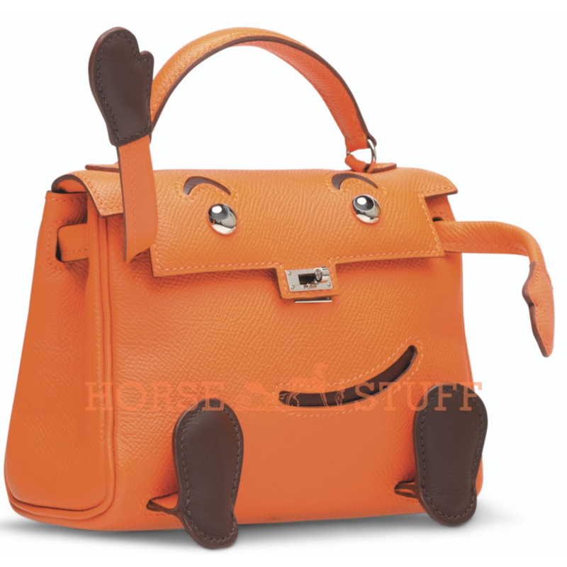 Hermès Limited Edition Super Rare Kelly Doll Quelle Idole Orange / Ebene Epsom PHW