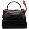 Hermès Limited Edition Super Rare Kelly Doll Quelle Idole Black Matte Crocodile Alligator / Rouge Vif Swift PHW