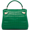 Hermès Limited Edition Super Rare Kelly Doll Quelle Idole Cactus Matte Crocodile Alligator / Craie Swift GHW