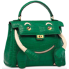 Hermès Limited Edition Super Rare Kelly Doll Quelle Idole Cactus Matte Crocodile Alligator / Craie Swift GHW