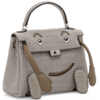 Hermès Limited Edition Super Rare Kelly Doll Quelle Idole Gris Perle Matte Crocodile Alligator / Taupe Swift PHW