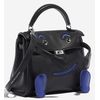 Hermès Limited Edition Super Rare Kelly Doll Quelle Idole Black / Blue Electrique Swift PHW