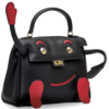 Hermès Limited Edition Super Rare Kelly Doll Quelle Idole Black / Rouge Piment Swift GHW