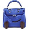 Hermès Limited Edition Super Rare Kelly Doll Quelle Idole Blue Sapphire / Chocolate Swift PHW