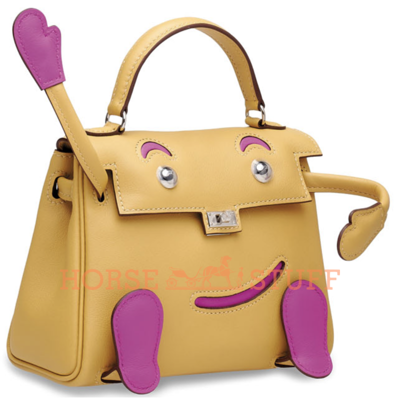 Hermès Limited Edition Super Rare Kelly Doll Quelle Idole Curry / Magnolia Swift PHW