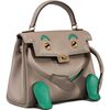 Hermès Limited Edition Super Rare Kelly Doll Quelle Idole Gris Asphalt / Vert Vertigo Swift GHW