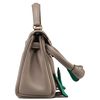 Hermès Limited Edition Super Rare Kelly Doll Quelle Idole Gris Asphalt / Vert Vertigo Swift GHW