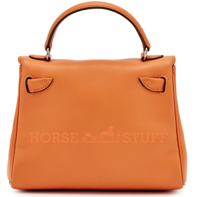 Hermès Limited Edition Super Rare Kelly Doll Quelle Idole Orange / Ebene Swift PHW