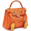 Hermès Limited Edition Super Rare Kelly Doll Quelle Idole Orange / Jaune Soleil Swift PHW