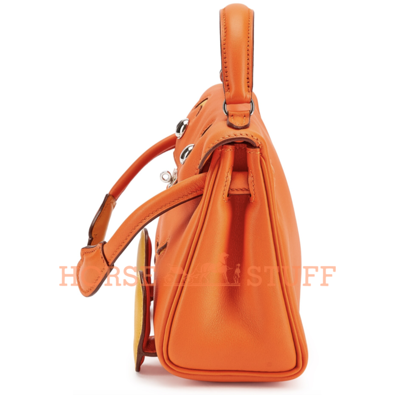 Hermès Limited Edition Super Rare Kelly Doll Quelle Idole Orange / Jaune Soleil Swift PHW