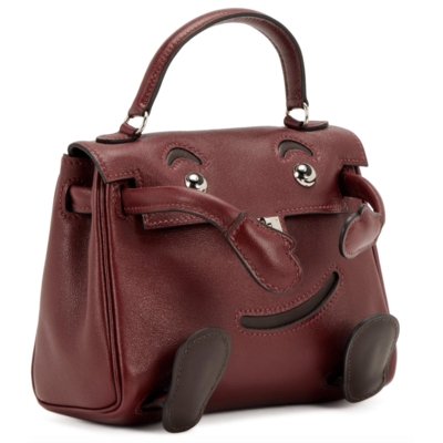 Hermès Limited Edition Super Rare Kelly Doll Quelle Idole Rouge H / Chocolate Swift PHW
