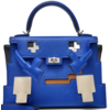 Hermès Limited Edition Super Rare Kelly Quelle Idole Picto Blue Royal / Nata / Gold / Blue Indigo Epsom PHW