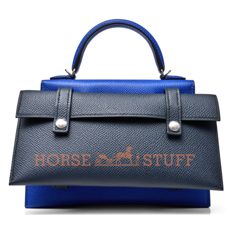 Hermès Limited Edition Super Rare Kelly Quelle Idole Picto Blue Royal / Nata / Gold / Blue Indigo Epsom PHW