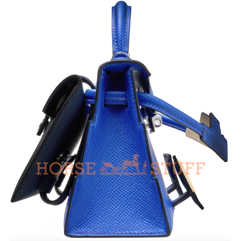 Hermès Limited Edition Super Rare Kelly Quelle Idole Picto Blue Royal / Nata / Gold / Blue Indigo Epsom PHW