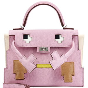 Hermès Limited Edition Super Rare Kelly Quelle Idole Picto Mauve Sylvestre / Chai / Lime / Nata Epsom PHW