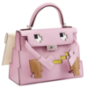 Hermès Limited Edition Super Rare Kelly Quelle Idole Picto Mauve Sylvestre / Chai / Lime / Nata Epsom PHW