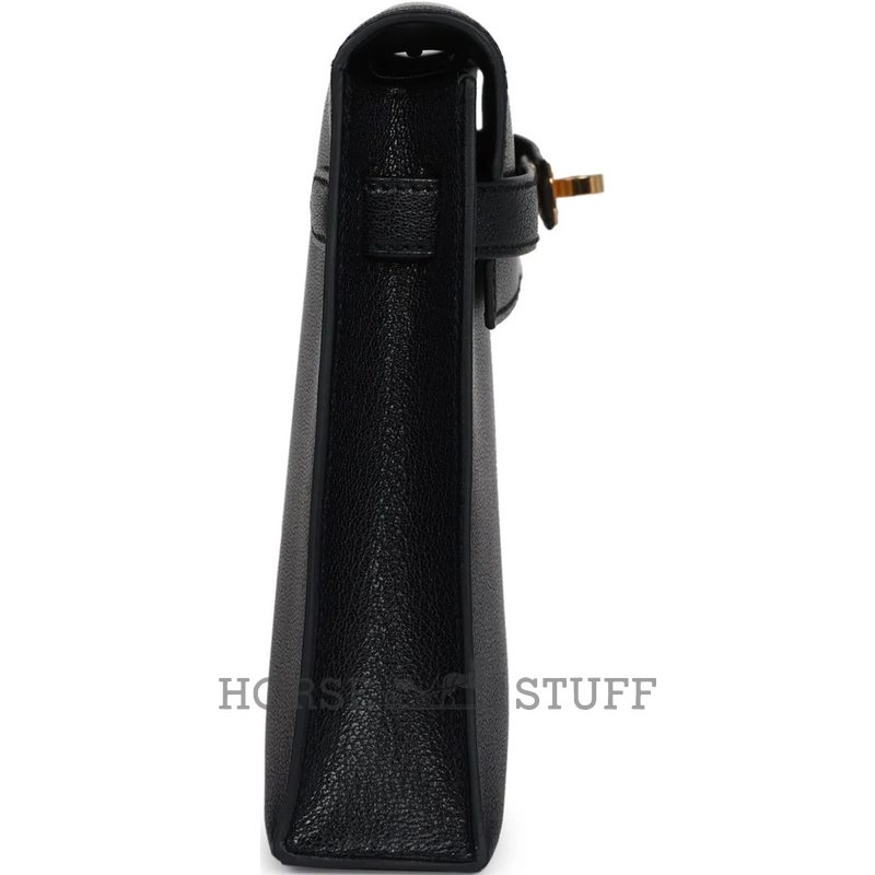 Hermès Kelly Elan Black Chèvre Chamkila GHW