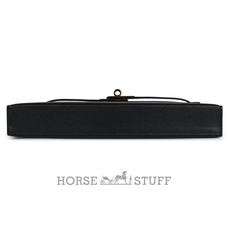 Hermès Kelly Elan Black Chèvre Chamkila GHW