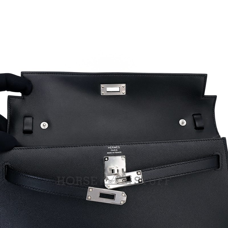 Hermès Kelly Elan Black Madame PHW