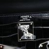 Hermès Kelly Elan Black Shiny Crocodile Porosus PHW